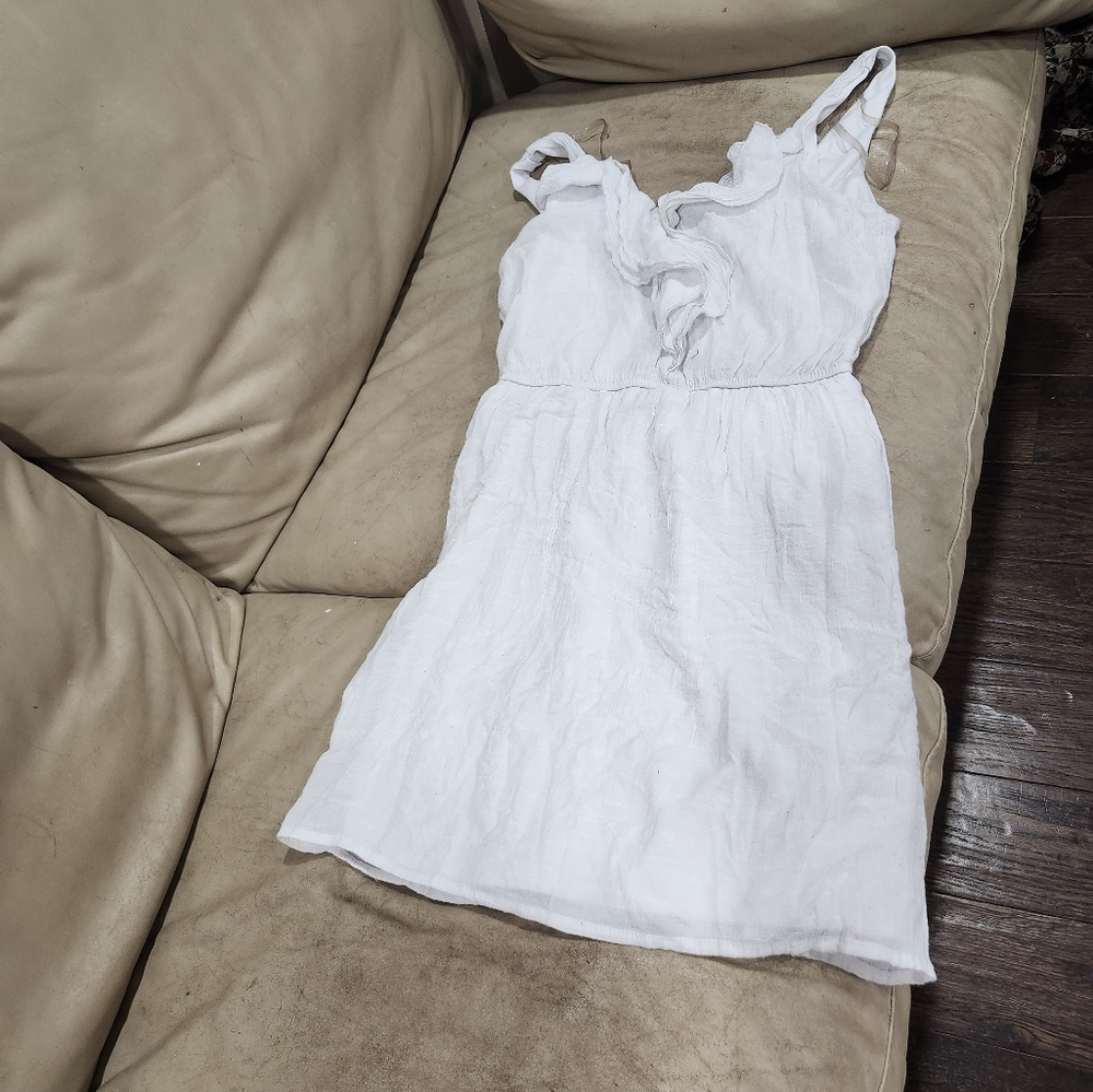 Rue21 Lightweight White Ruffle Dress Size Xs